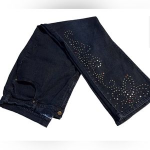 DG2 Embellished Studs & Rhinestones Bootcut Jeans Sz 22W Tall